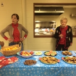 Carole Locklear and Betsy Bampton oversee cookies.